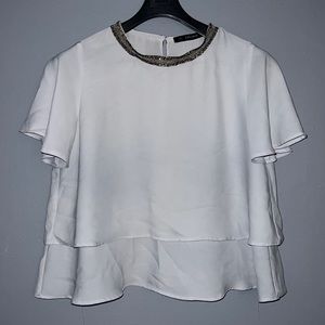 White Zara Blouse Size M